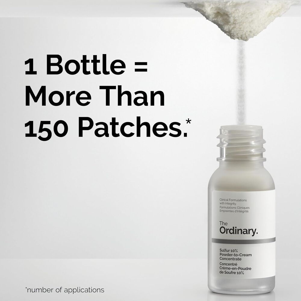 The Ordinary Sulfur 10% Powder-to-Cream Concentrate, 150-ზე მეტი აკნეს პლასტირის გამოყენების ალტერნატივა
