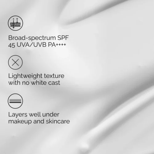 UV Filters SPF 45 Serum მთავარი უპირატესობები და ფართო სპექტრის დაცვა