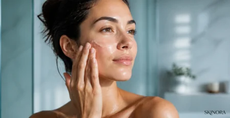 Hyaluronic acid on damp skin editorial