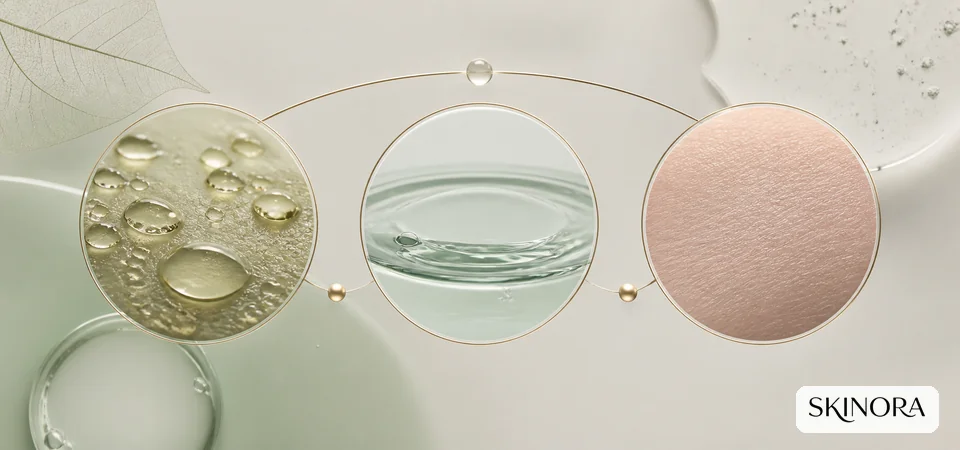 Three-part study of surface oil, hydration and more even-looking skin texture