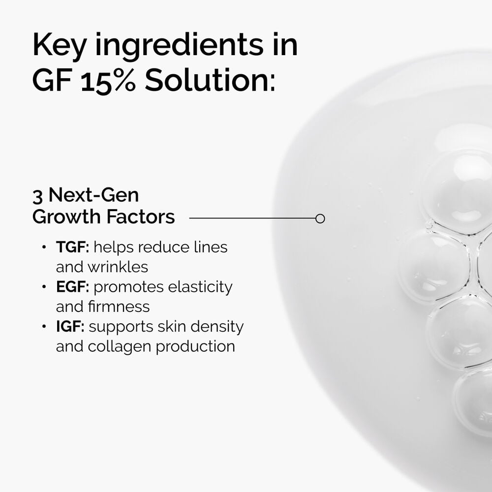 The Ordinary GF 15% ხსნარის ზრდის ფაქტორები: TGF, EGF და IGF