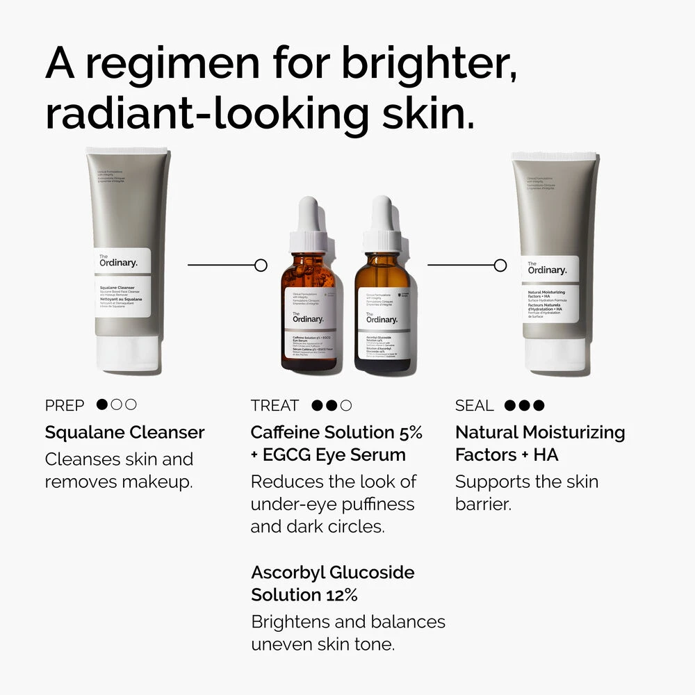 The Ordinary Caffeine Solution 5% + EGCG აქტიური მოვლის ეტაპზე