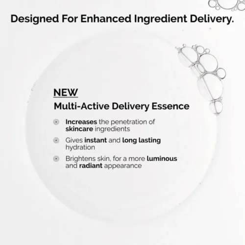 The Ordinary Multi-Active Delivery Essence supports enhanced skincare ingredient delivery