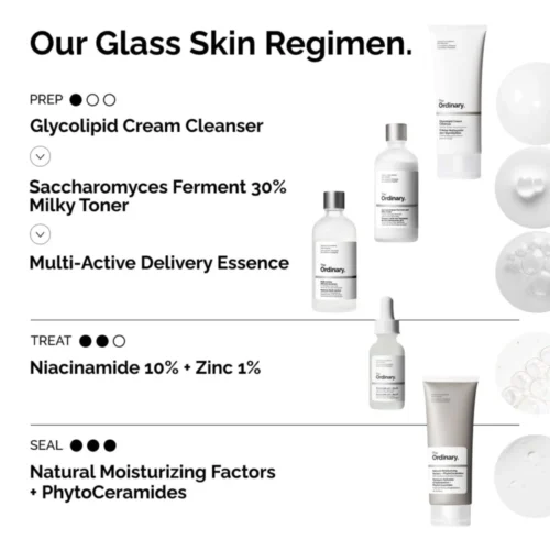 The Ordinary glass skin routine with Multi-Active Delivery Essence