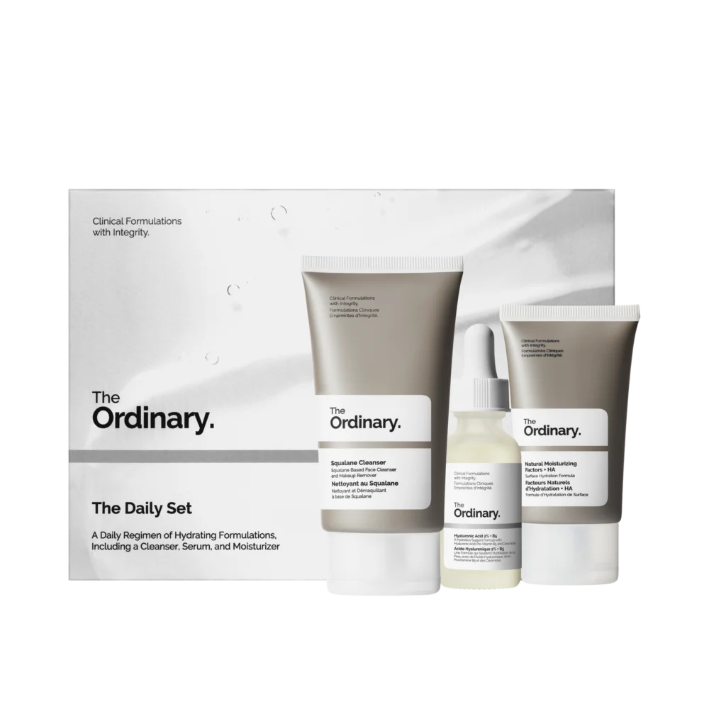 The Ordinary набор для ежедневного ухода с очищающим средством, сывороткой и кремом