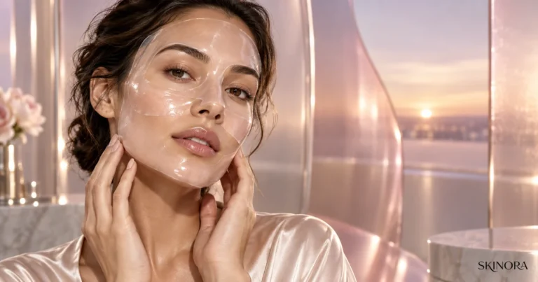 Collagen hydrogel mask editorial image by Skinora