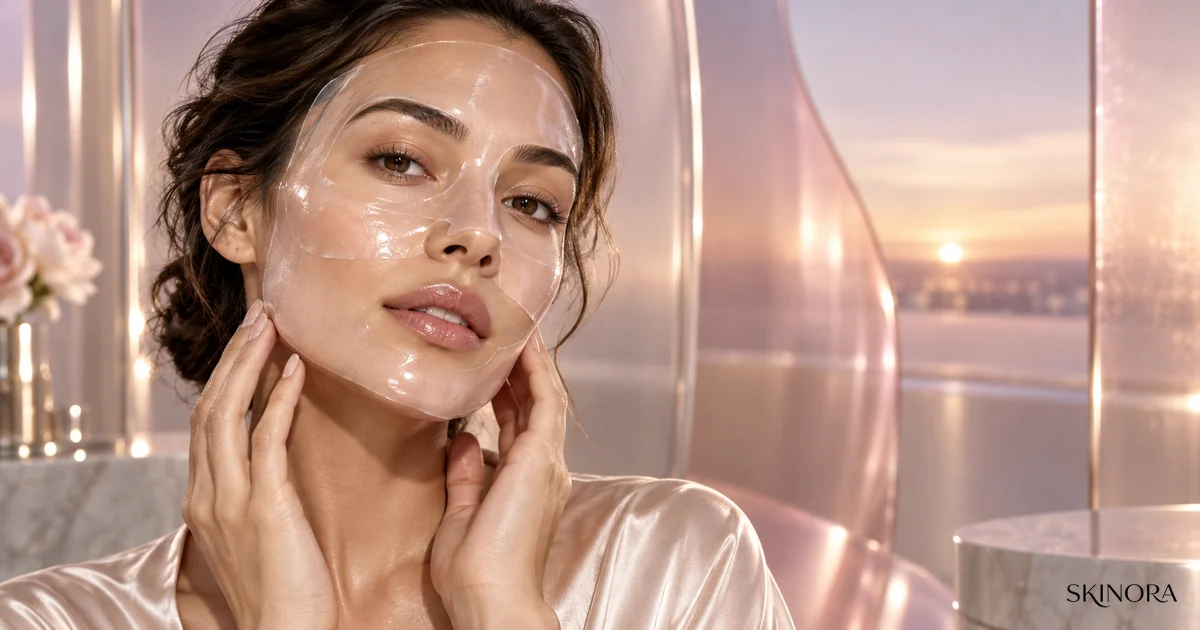 Collagen hydrogel mask editorial image by Skinora